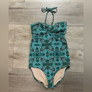 How Fresh Aqua Halter One Pice Swimsuit